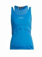 Matchesfashion.com Adidas By Stella Mccartney - Racer Back Performance Tank Top - Womens - Light Blue