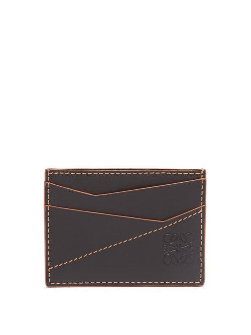 Mens Accessories Loewe - Puzzle Leather Cardholder - Mens - Black