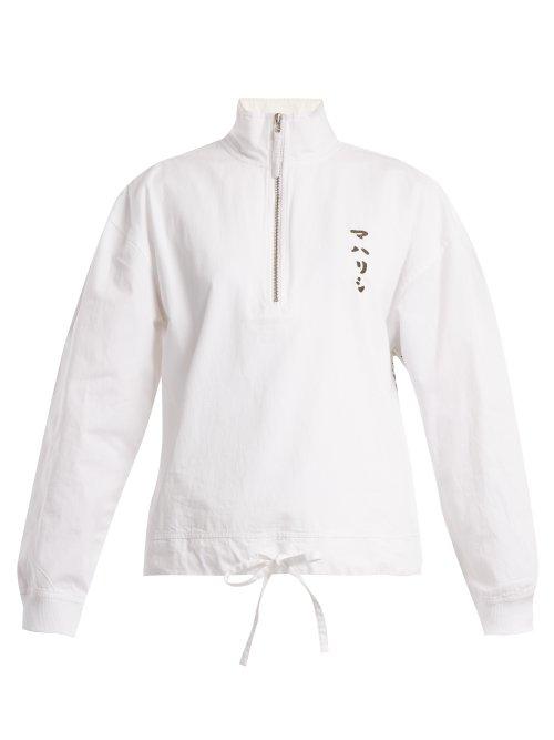 Matchesfashion.com Maharishi - Tiger Embroidery Cotton Track Top - Womens - White