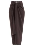 Haight - Self-tie Wrap Sarong - Womens - Black
