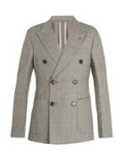 Prada Double-breasted Checked Wool-blend Blazer