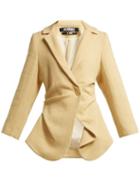 Matchesfashion.com Jacquemus - Saad Gathered Wool Blend Blazer - Womens - Yellow