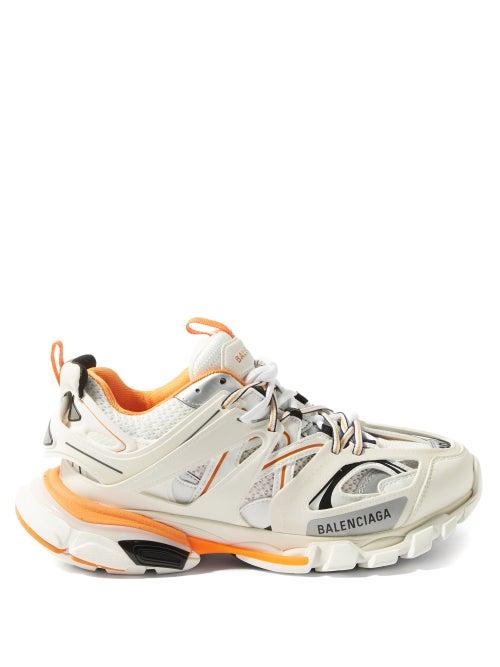Balenciaga - Track Panelled Trainers - Womens - Orange White