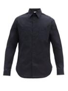 Matchesfashion.com Dunhill - Cotton-twill Utility Shirt - Mens - Navy