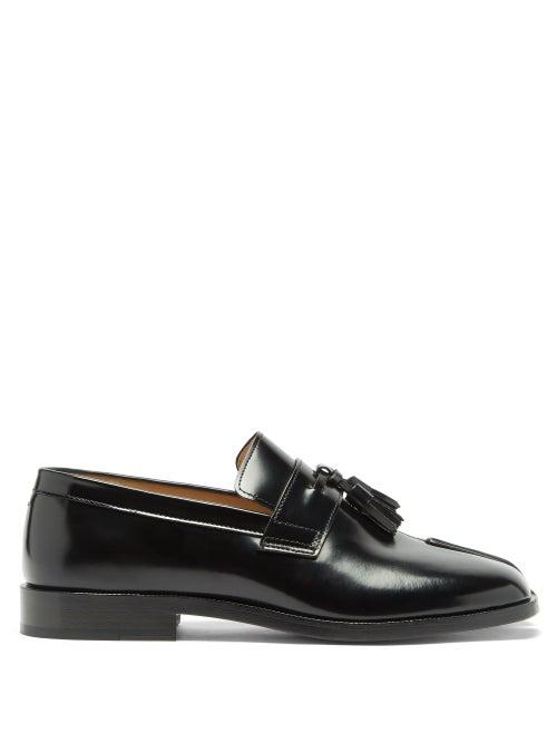 Matchesfashion.com Maison Margiela - Tabi Split-toe Tassel Leather Loafers - Womens - Black