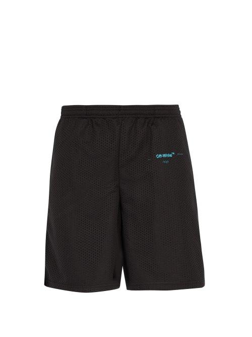 Matchesfashion.com Off-white - Gradient Mesh Shorts - Mens - Black
