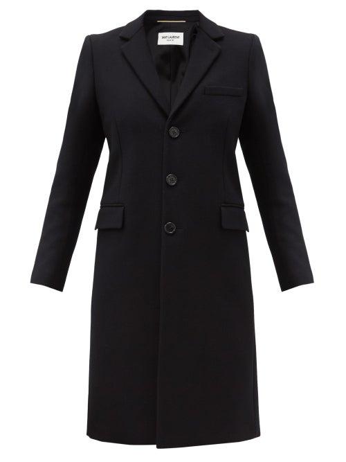 Matchesfashion.com Saint Laurent - Chesterfield Single-breasted Wool Coat - Womens - Black