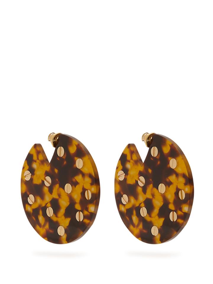 Vanda Jacintho Embellished Disc Earrings