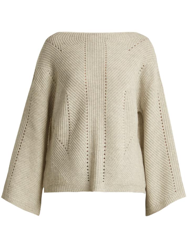 Nili Lotan Leyton Bell-sleeve Cashmere Sweater