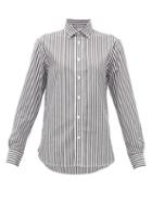 Matchesfashion.com Officine Gnrale - Gaelle Striped Cotton-poplin Shirt - Womens - Black White