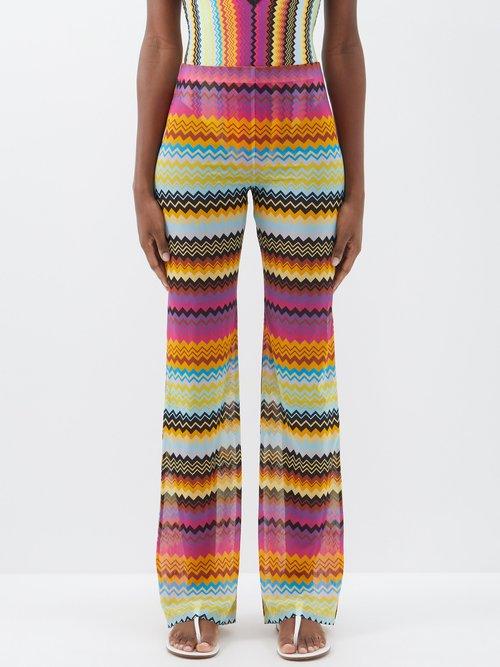 Missoni - Zigzag Tulle Trousers - Womens - Multi