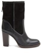Matchesfashion.com Chlo - Suede And Leather Ankle Boots - Womens - Black