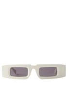 Kuboraum - Square Acetate Sunglasses - Mens - White