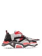 Matchesfashion.com Calvin Klein 205w39nyc - Strike 205 Leather And Mesh Trainers - Mens - Red
