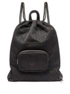 Matchesfashion.com Marine Serre - Logo-embossed Moir Drawstring Backpack - Womens - Black