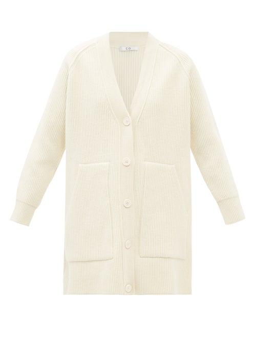 Co - Natural World Oversized Ribbed-wool Cardigan - Womens - Cream