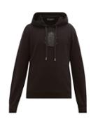 Matchesfashion.com Dolce & Gabbana - Logo-plaque Loopback-cotton Hooded Sweatshirt - Mens - Black