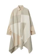Matchesfashion.com Loewe - Oversized Patchwork Poplin Shirt Dress - Womens - Cream