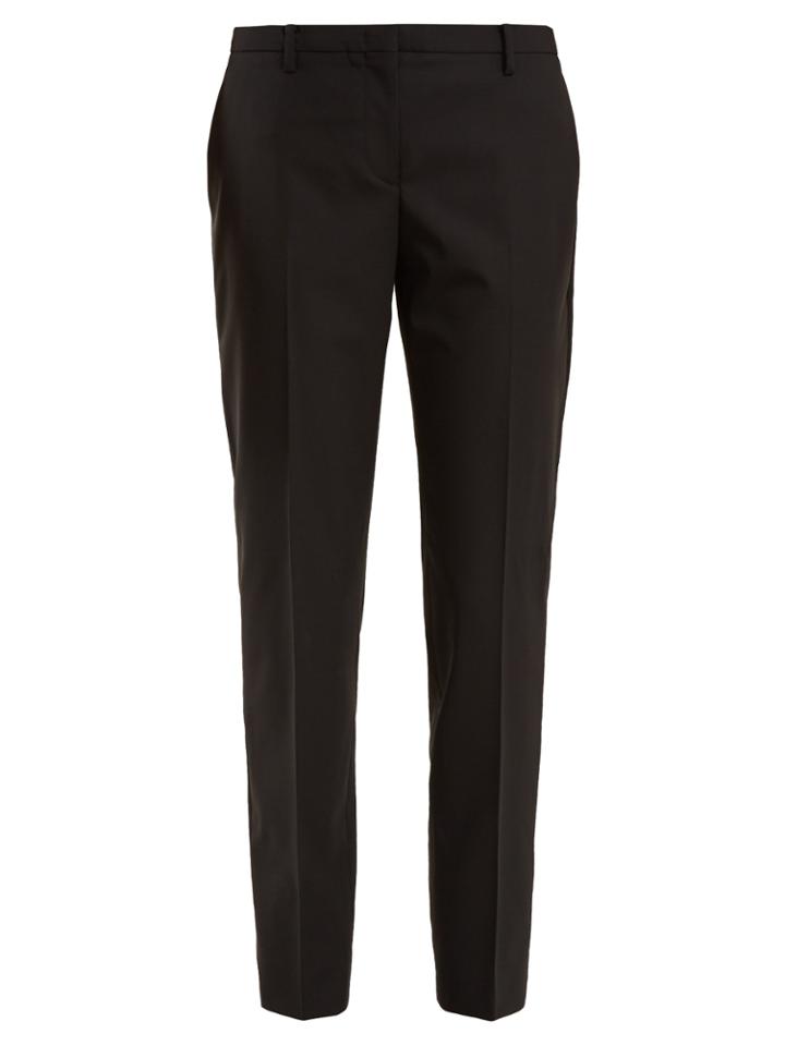 No. 21 Mid-rise Wool-blend Cigarette Trousers