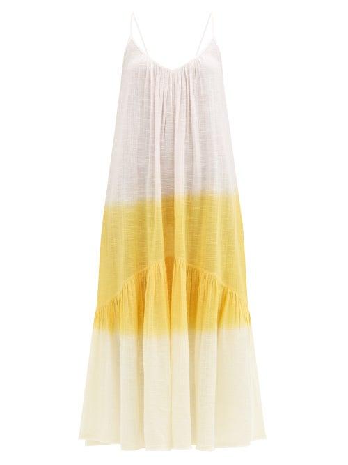 Matchesfashion.com Anaak - Rosetta Dip-dyed Cotton Maxi Dress - Womens - Orange Multi