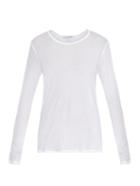 James Perse Cross-back Long-sleeved Jersey T-shirt