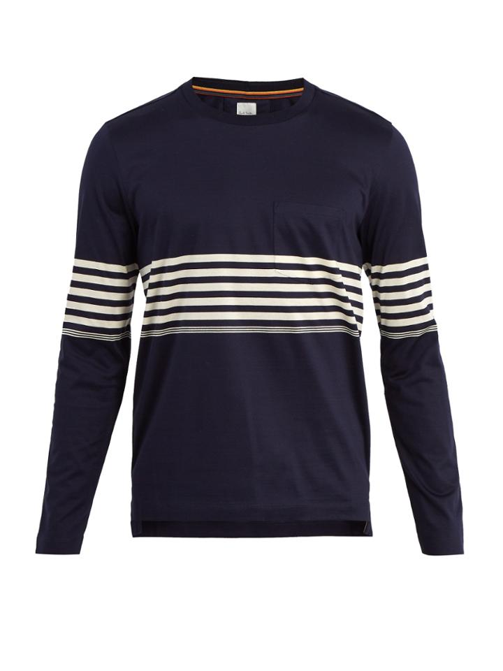 Paul Smith Striped Long-sleeved Crew-neck T-shirt