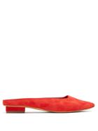 Mansur Gavriel Rectangular Suede Backless Loafers