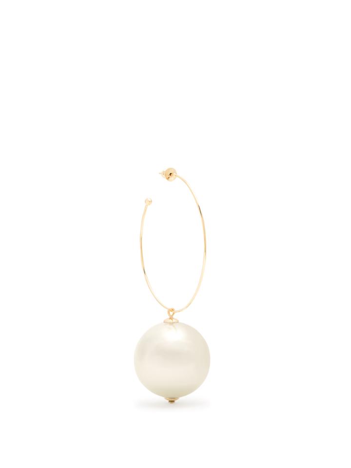Simone Rocha Faux-pearl Large Hoop Earring