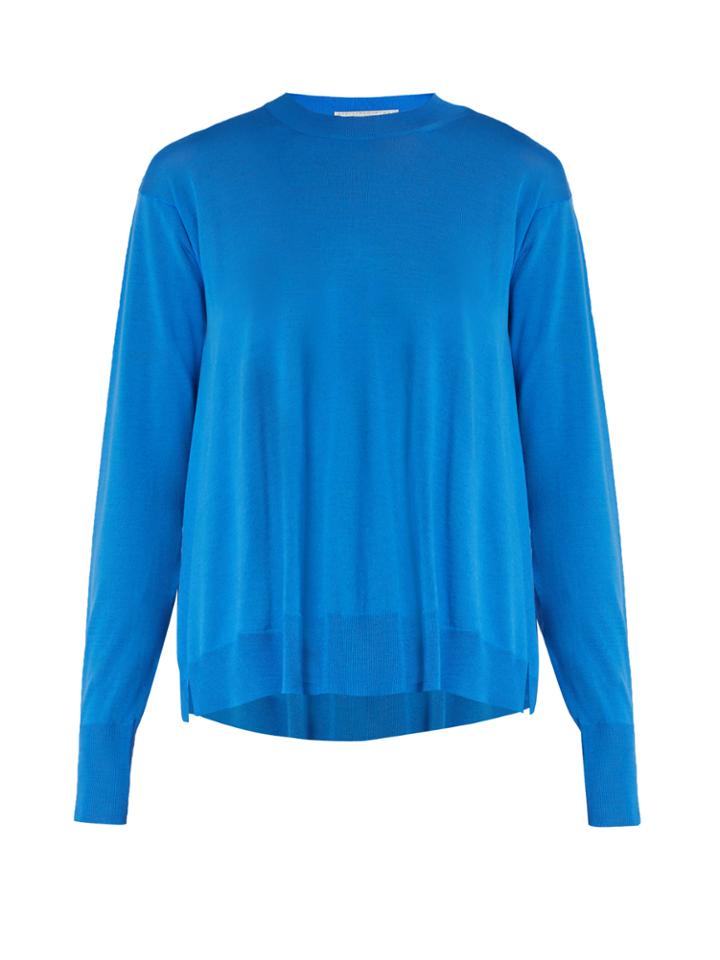 Stella Mccartney Asymmetric-hemline Wool Sweater