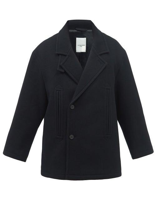 Le17septembre Homme - Double-breasted Wool-blend Peacoat - Mens - Black