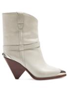 Matchesfashion.com Isabel Marant - Lamsy Leather Boots - Womens - White