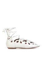 Aquazzura J'adore Lace-up Leather Sandals