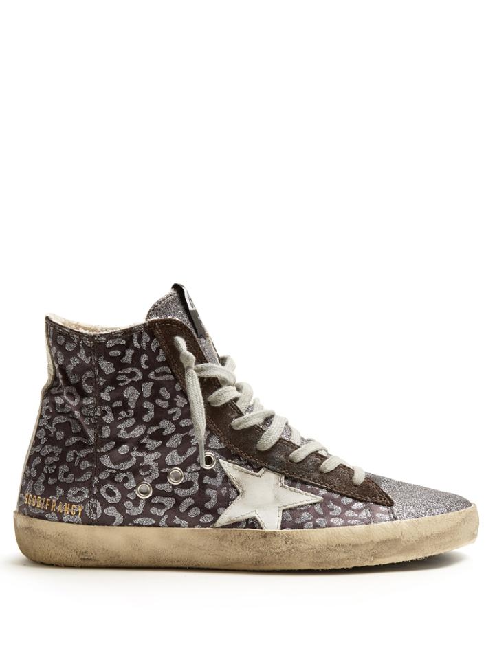 Golden Goose Deluxe Brand Francy High-top Leopard-print Trainers