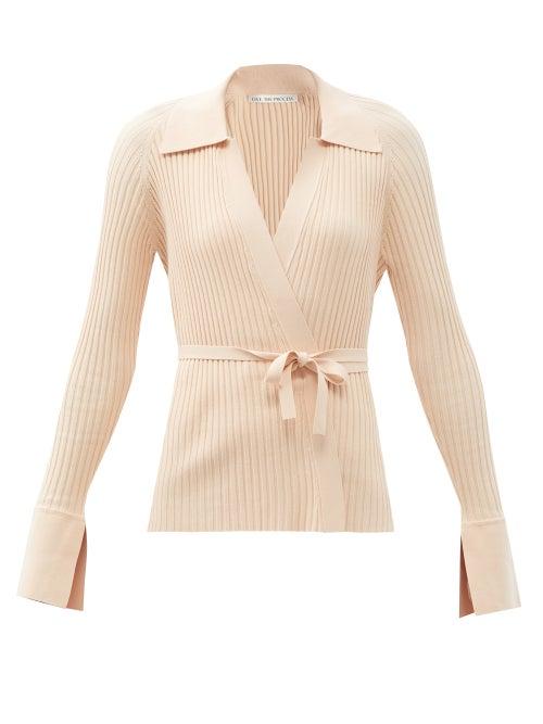 Matchesfashion.com Live The Process - Seamless Rib-knitted Wrap Cardigan - Womens - Cream