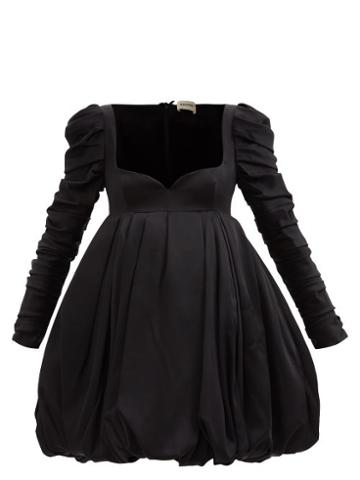 Khaite - Katia Sweetheart-neckline Bubble Satin Mini Dress - Womens - Black