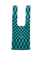 Matchesfashion.com Lastframe - Medium Ichimatsu-check Rib-knit Tote Bag - Womens - Green Multi