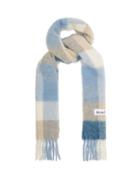 Acne Studios - Checked Fringed Scarf - Mens - Blue
