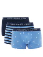 Matchesfashion.com Polo Ralph Lauren - Pack Of Three Stretch-cotton Boxer Briefs - Mens - Blue Multi