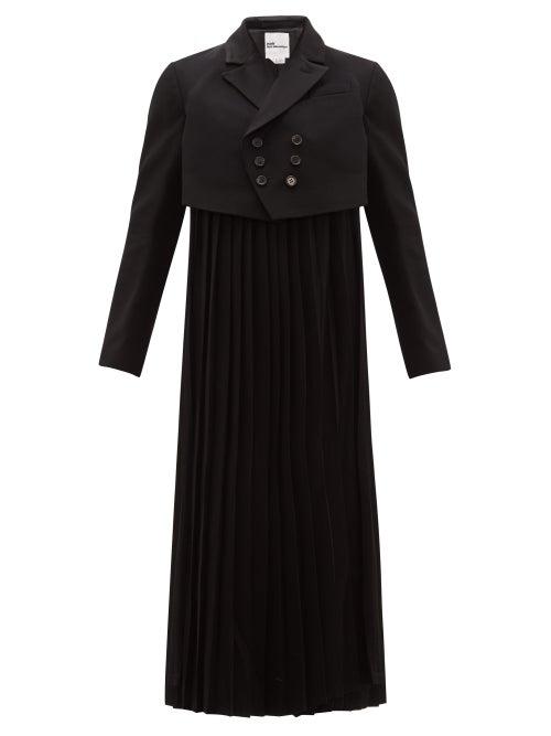 Matchesfashion.com Noir Kei Ninomiya - Tailored Jacket With Long Pleats - Womens - Black