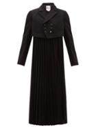Matchesfashion.com Noir Kei Ninomiya - Tailored Jacket With Long Pleats - Womens - Black