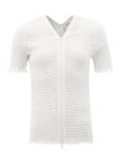 Proenza Schouler White Label - Zip-front Broderie-anglaise Cotton Top - Womens - White