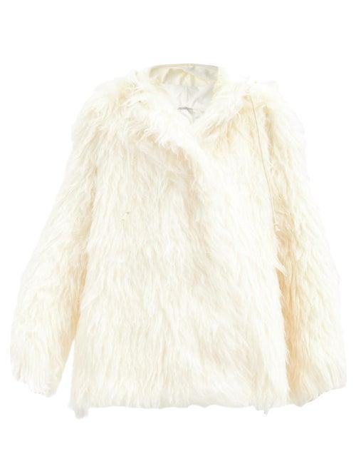 Matchesfashion.com Vika Gazinskaya - Oversized Mohair Hooded Coat - Womens - White