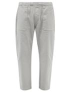 Albam - Kennedy Patch-pocket Cotton-blend Twill Trousers - Mens - Grey