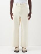 Studio Nicholson - Pleated Cotton-twill Trousers - Mens - Cream