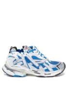 Balenciaga - Runner Mesh And Faux-leather Trainers - Womens - Navy