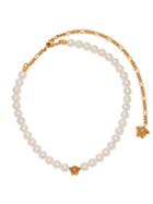 Matchesfashion.com Versace - Medusa Faux Pearl Necklace - Womens - Pearl