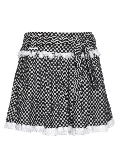 Dodo Bar Or Michaella Scarf-print Cotton Skirt