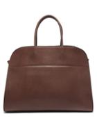Matchesfashion.com The Row - Margaux 17 Large Leather Tote Bag - Womens - Dark Brown
