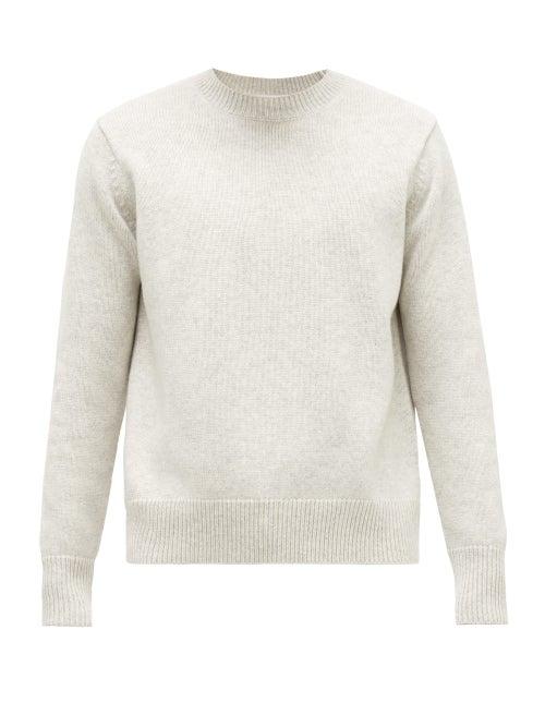 Matchesfashion.com Studio Nicholson - Crew-neck Wool-blend Sweater - Mens - Light Grey