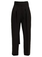 Matchesfashion.com Petar Petrov - Hallet High Rise Tailored Trousers - Womens - Black